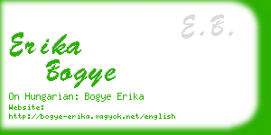 erika bogye business card